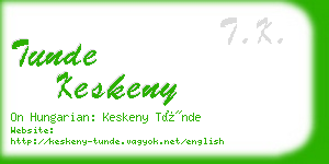 tunde keskeny business card